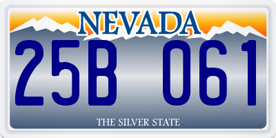 NV license plate 25B061