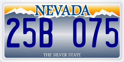 NV license plate 25B075