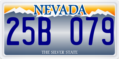 NV license plate 25B079