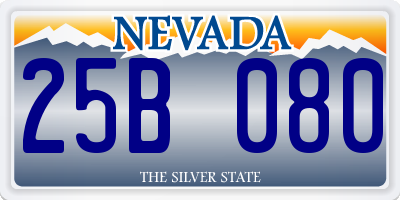 NV license plate 25B080