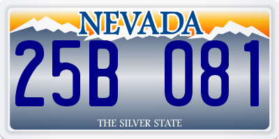 NV license plate 25B081