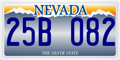 NV license plate 25B082