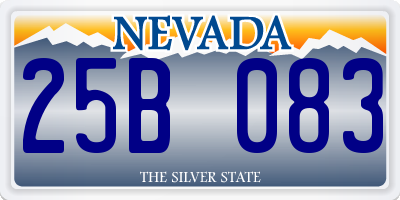 NV license plate 25B083
