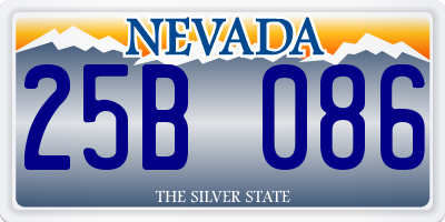 NV license plate 25B086