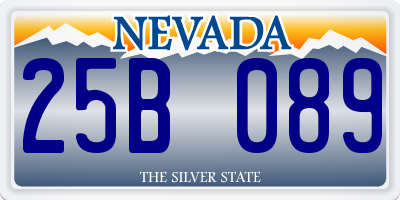 NV license plate 25B089
