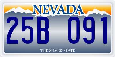 NV license plate 25B091