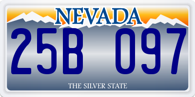 NV license plate 25B097
