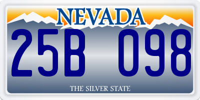 NV license plate 25B098