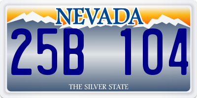 NV license plate 25B104