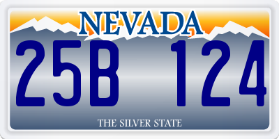 NV license plate 25B124