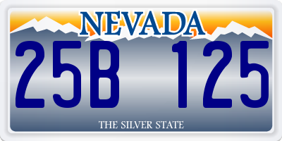 NV license plate 25B125
