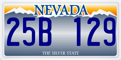 NV license plate 25B129