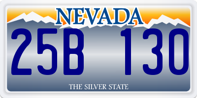 NV license plate 25B130