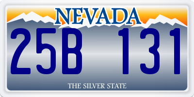 NV license plate 25B131