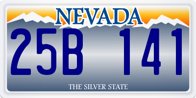 NV license plate 25B141