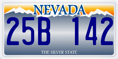 NV license plate 25B142