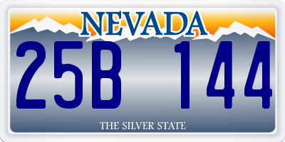 NV license plate 25B144