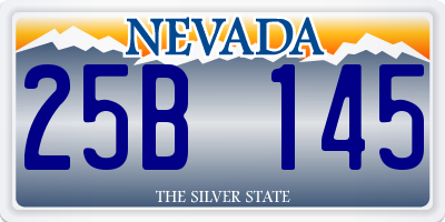 NV license plate 25B145
