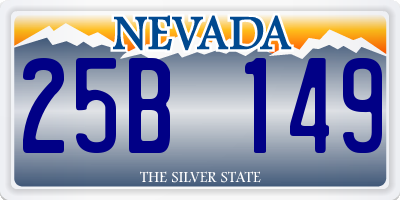 NV license plate 25B149