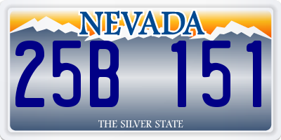 NV license plate 25B151