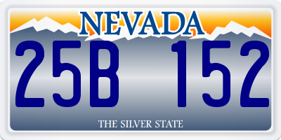 NV license plate 25B152
