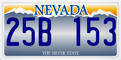 NV license plate 25B153