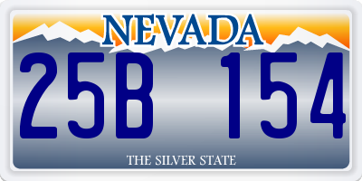 NV license plate 25B154