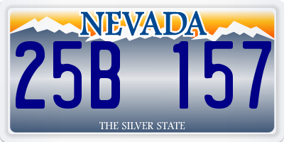 NV license plate 25B157