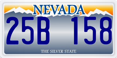 NV license plate 25B158