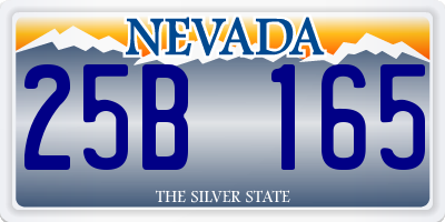 NV license plate 25B165