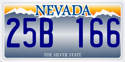 NV license plate 25B166