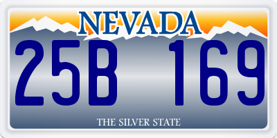 NV license plate 25B169