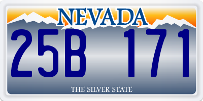 NV license plate 25B171