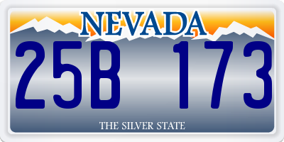 NV license plate 25B173