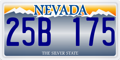 NV license plate 25B175