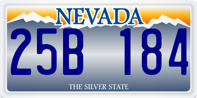 NV license plate 25B184