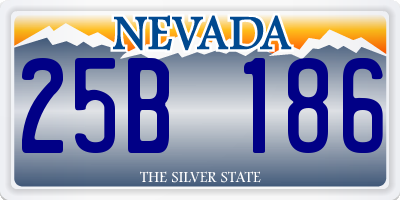 NV license plate 25B186