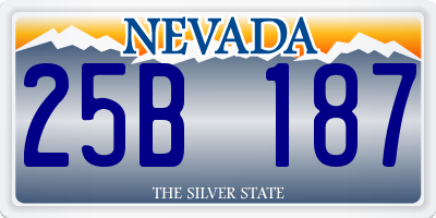 NV license plate 25B187