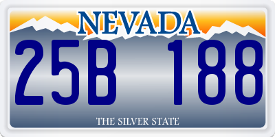 NV license plate 25B188