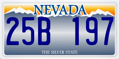 NV license plate 25B197