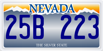 NV license plate 25B223