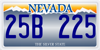 NV license plate 25B225
