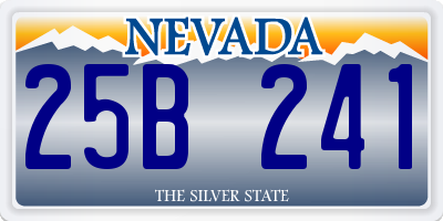 NV license plate 25B241