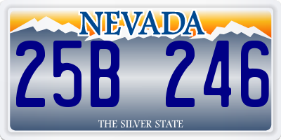 NV license plate 25B246