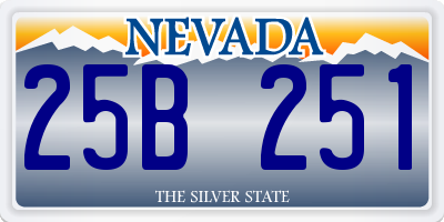 NV license plate 25B251