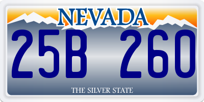 NV license plate 25B260