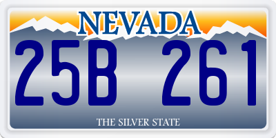 NV license plate 25B261