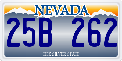 NV license plate 25B262