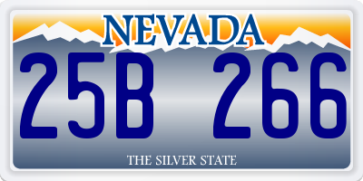 NV license plate 25B266