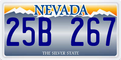 NV license plate 25B267